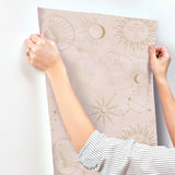 4203-27588 Mystic Pink Celestial Wallpaper