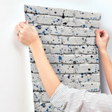 4203-27589 Splatter Wall Grey Abstract Wallpaper