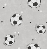 4203-27590 Footballs Grey Soccer Wallpaper