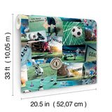 4203-27591 Football Fan Multicolor Soccer Wallpaper