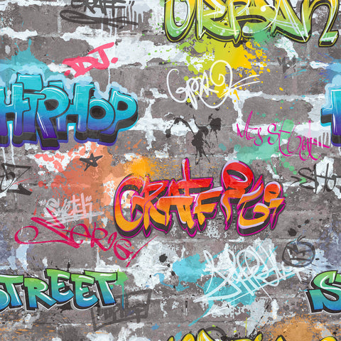 4203-27592 Graffiti Wall Multicolor Street Styles Wallpaper