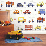  4203-27593 Road Traffic Red Cars Wallpaper