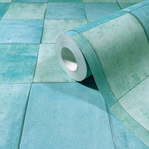 45720 Naomi Graphic Blue Green Wallpaper