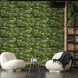 45731 Stone optic Green Wallpaper