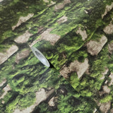 45732 Light gray Green faux old distressed mossy bricks moss background wallpaper 3D