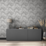 45758 Marble optic Silver Grey Wallpaper