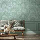 45759 Marble optic Green Wallpaper