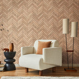 45760 Brick Herringbone Beige Wallpaper