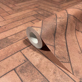 45763 Brick Herringbone Red Wallpaper