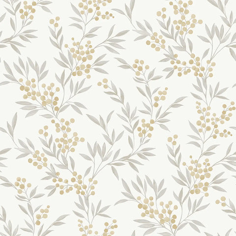 4713 Forest Berries Ochre and Ivory Wallpaper