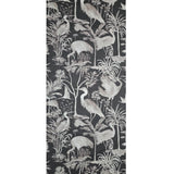 47405 Tropical botanic tree wetland scene black beige cranes herons birds wallpaper 3D