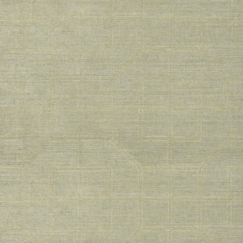 5003552 Linyi Embroidered Fret Sisal Mist Wallpaper