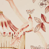5004082 Oiseaux Et Fleurs Cinnabar Wallpaper