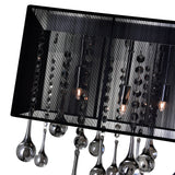 5005P48C(B-S) Water Drop 17 Light Drum Shade Chandelier With Chrome Finish