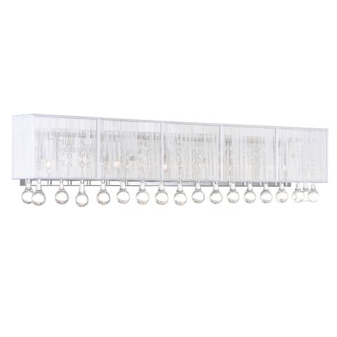 5005W32C-RC (W) Water Drop 5 Light Vanity Light With Chrome Finish