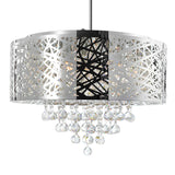 5008P22ST-R Eternity 9 Light Drum Shade Chandelier With Chrome Finish