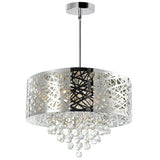 5008P22ST-R Eternity 9 Light Drum Shade Chandelier With Chrome Finish