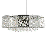 5008P32ST-O Eternity 8 Light Drum Shade Chandelier With Chrome Finish