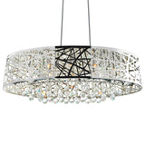 5008P32ST-O Eternity 8 Light Drum Shade Chandelier With Chrome Finish