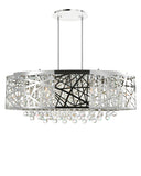 5008P32ST-O Eternity 8 Light Drum Shade Chandelier With Chrome Finish