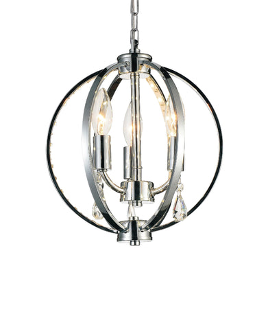 5025P10C-3 Abia 3 Light Up Mini Pendant With Chrome Finish