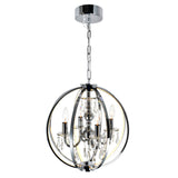 5025P16C-4 Abia 4 Light Up Chandelier With Chrome Finish