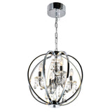 5025P16C-4 Abia 4 Light Up Chandelier With Chrome Finish