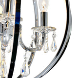 5025P16C-4 Abia 4 Light Up Chandelier With Chrome Finish