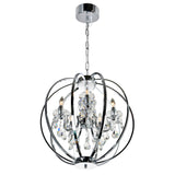 5025P22C-5 Abia 5 Light Up Chandelier With Chrome Finish