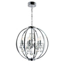 5025P22C-5 Abia 5 Light Up Chandelier With Chrome Finish