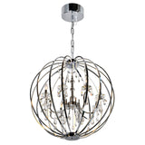 5025P34C-8 Abia 8 Light Up Chandelier With Chrome Finish