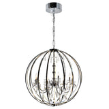 5025P34C-8 Abia 8 Light Up Chandelier With Chrome Finish