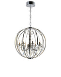 5025P34C-8 Abia 8 Light Up Chandelier With Chrome Finish