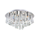 5035C24C-R Brianna 12 Light Flush Mount With Chrome Finish