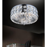 5039C13C Bloome 4 Light Bowl Flush Mount With Chrome Finish