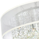 5062P24C (Clear + W) Radiant 12 Light Drum Shade Chandelier With Chrome Finish