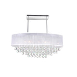 5063P36C (Clear+ W) Radiant 9 Light Drum Shade Chandelier With Chrome Finish