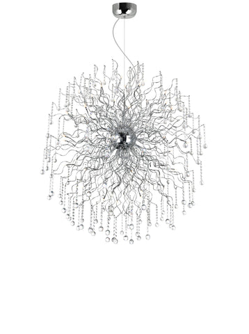 5066P47C Cherry Blossom 48 Light Chandelier With Chrome Finish