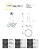 5080P20ST-2R Ring LED Chandelier With Chrome Finish