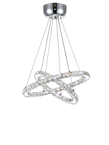 5080P20ST-2R Ring LED Chandelier With Chrome Finish