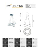 5080P24ST-2R Ring LED Chandelier With Chrome Finish