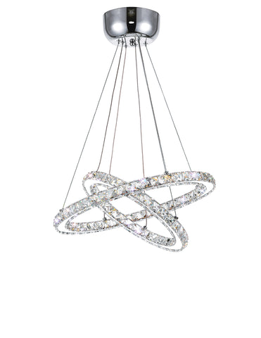 5080P24ST-2R Ring LED Chandelier With Chrome Finish