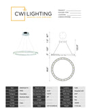 5080P24ST-R Ring LED Chandelier With Chrome Finish