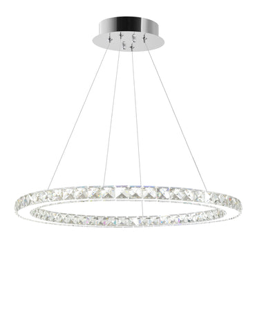 5080P24ST-R Ring LED Chandelier With Chrome Finish