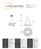 5080P32ST-3R Ring LED Chandelier With Chrome Finish