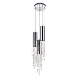 5081P10C-R Extended 3 Light Down Mini Pendant With Chrome Finish