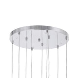 5081P20C-R Extended 9 Light Multi Light Pendant With Chrome Finish