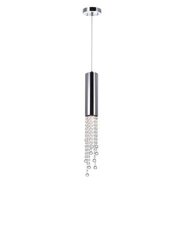 5081P5C-R Extended 1 Light Down Mini Pendant With Chrome Finish