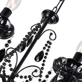 5095P16B-3 Keen 3 Light Up Chandelier With Black Finish