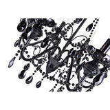 5095P22B-6 Keen 6 Light Up Chandelier With Black Finish